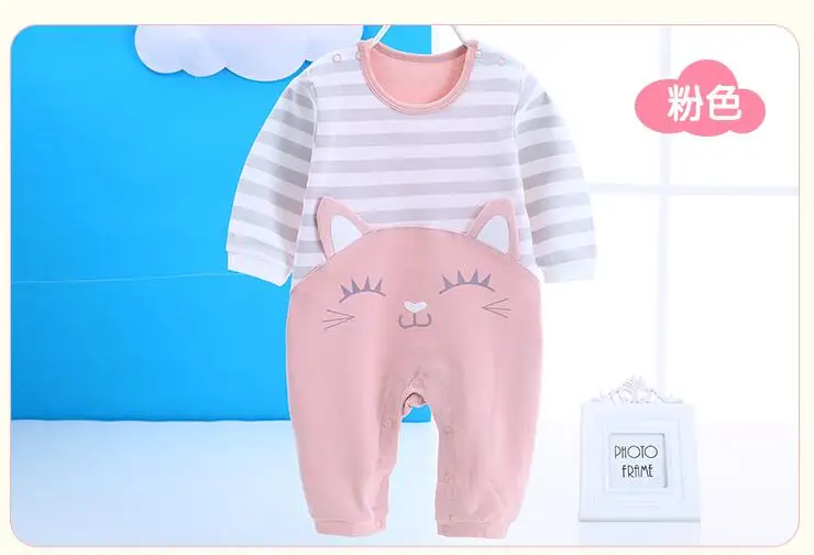 Демисезонный детский комбинезон с милым рисунком кота.|baby jumpsuit|baby jumpsuit patternautumn baby