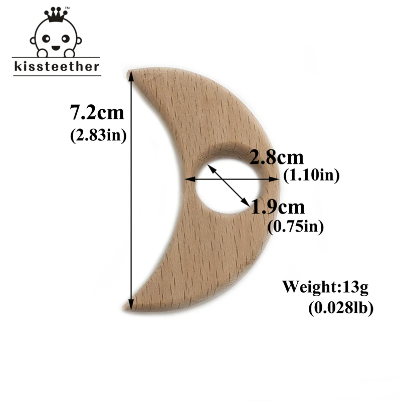 Mordedor org&aacute;nico de madera para beb&eacute;, dentici&oacute;n Natural para beb&eacute;, juguete de agarre para lactancia, mordedor para beb&eacute; reci&eacute;n nacido, regalo-5