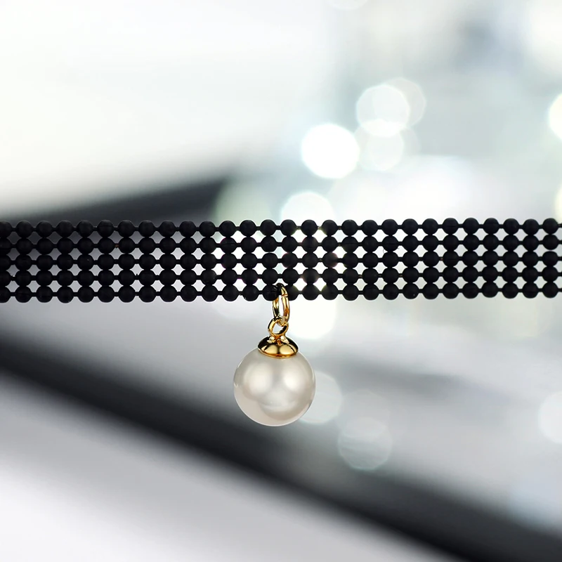 Цепочка чокер Neoglory Женская с имитацией под жемчуг модное ожерелье белого цвета