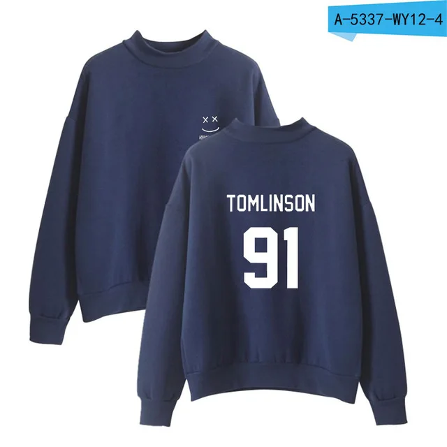 GL navy blue Луи Томлинсон одно направление толстовки свитшоты новая толстовка с капюшоном верхняя одежда стиль водолазка Одежда Зима размера плюс - Цвет: GL navy blue