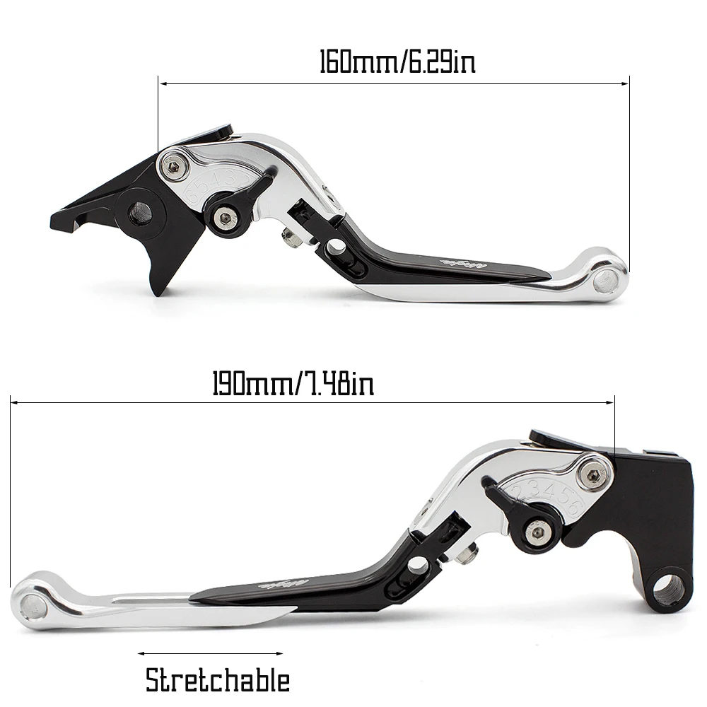 For Kawasaki NINJA 650R ER-6F 2017 - 2018 With Ninja Logo CNC Adjustable Motorcycle Foldable Extending Brake Clutch Levers FXCNC |