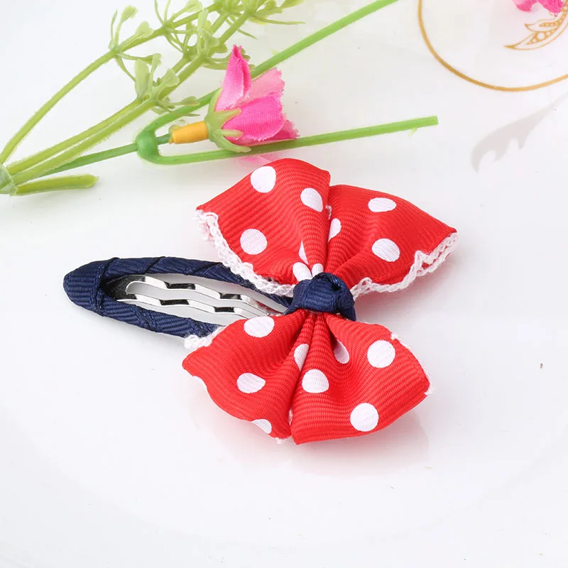 Fashion Cute Hair Clips Girls Accessories Ribbon Candy Kids Bowknot Hairpins Point Dot Flower Colors Barrettes | Детская одежда и