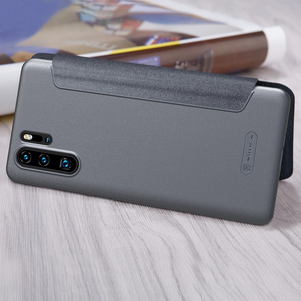 gray Флип-чехол для huawei P30/P30 Pro/P30 Lite чехол Nillkin Sparkle Series из искусственной кожи чехол для huawei P30 Pro - Цвет: gray