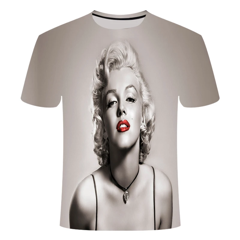 Новая популярная Классическая футболка для мужчин/женщин Pinup star Marilyn Monroe 3d Принт