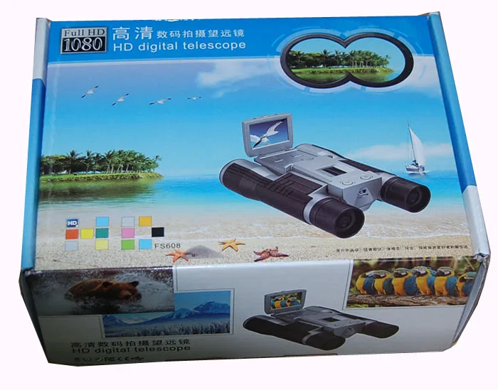 Высокое качество FS-608R Winait бинокулярная камера 1080p Full HD с 2," ЖК-дисплеем телескоп видеокамера