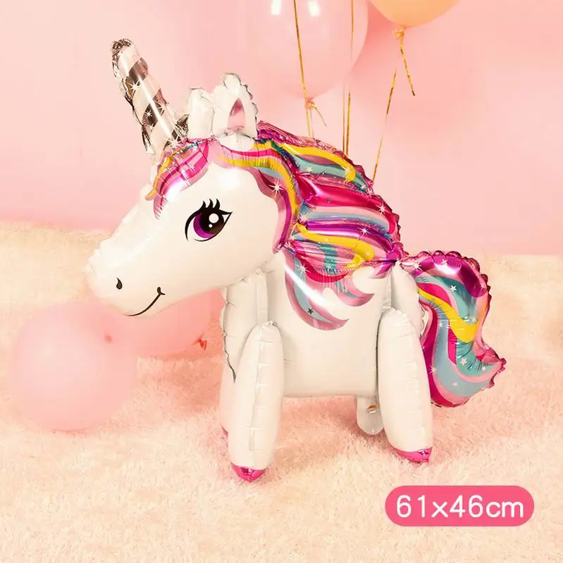 colorful unicorn 1 шт. 100*97 см розовая маленькая лошадка фольгированные гелиевые шары воздушные шарики, детские игрушки на свадьбу, день рождения, вечерние принадлежности для декора животных - Цвет: colorful unicorn