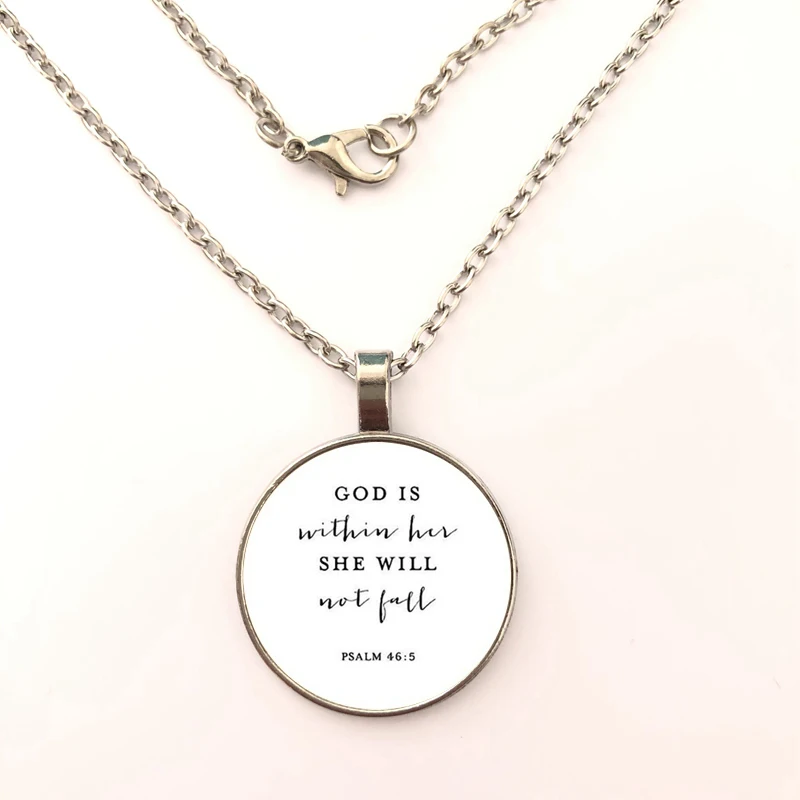 2019 God is inher она не будет падать питомник стих для детей бусы бренд кулон ожерелье