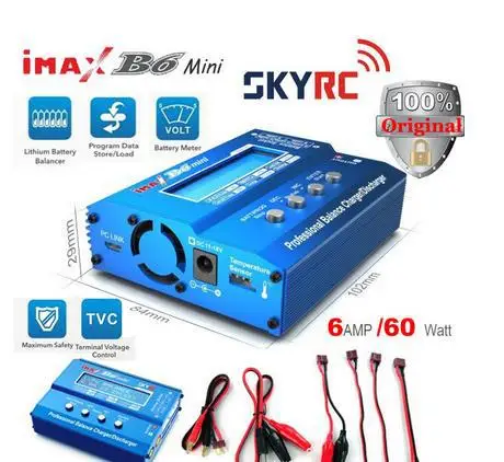 Балансирующее зарядное устройство SKYRC Mini Imax B6 60 Вт профессиональное для игрушек