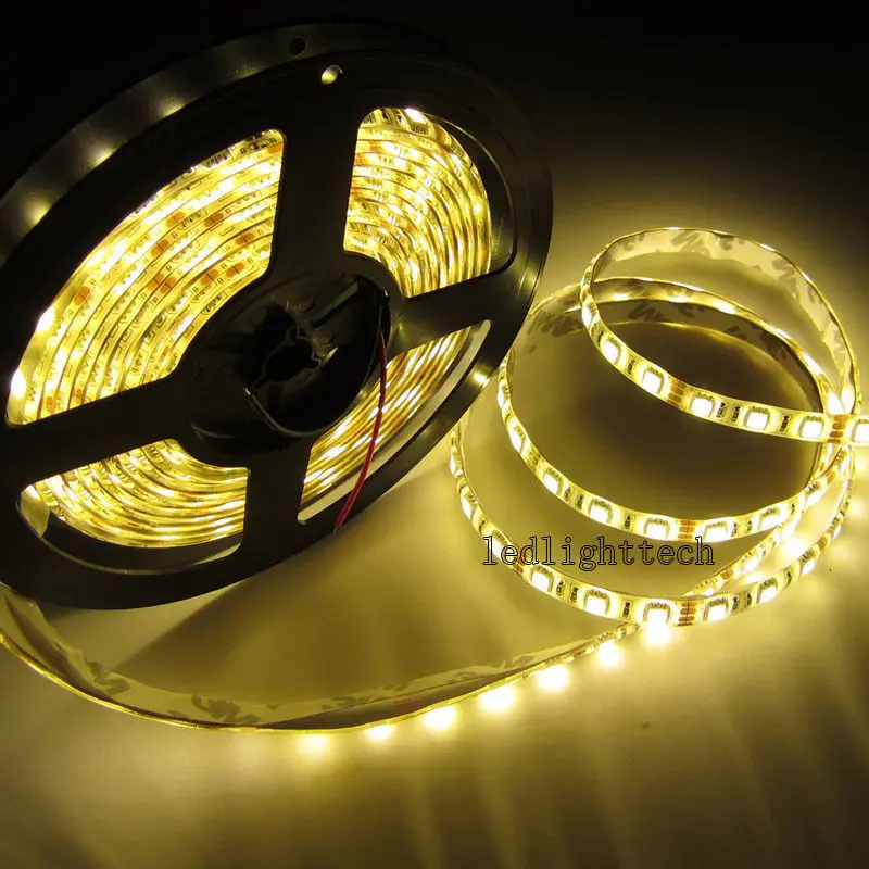Сверхъяркая Светодиодная лента 300 м 5050 В постоянного тока 5 SMD теплый белый свет не