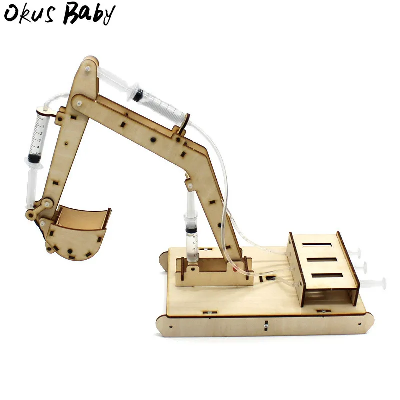 

Newest DIY 4 Channel Hydraulic Excavator Kit Kid Science School Project STEM Education Physics Fun Toys Technology Experiment