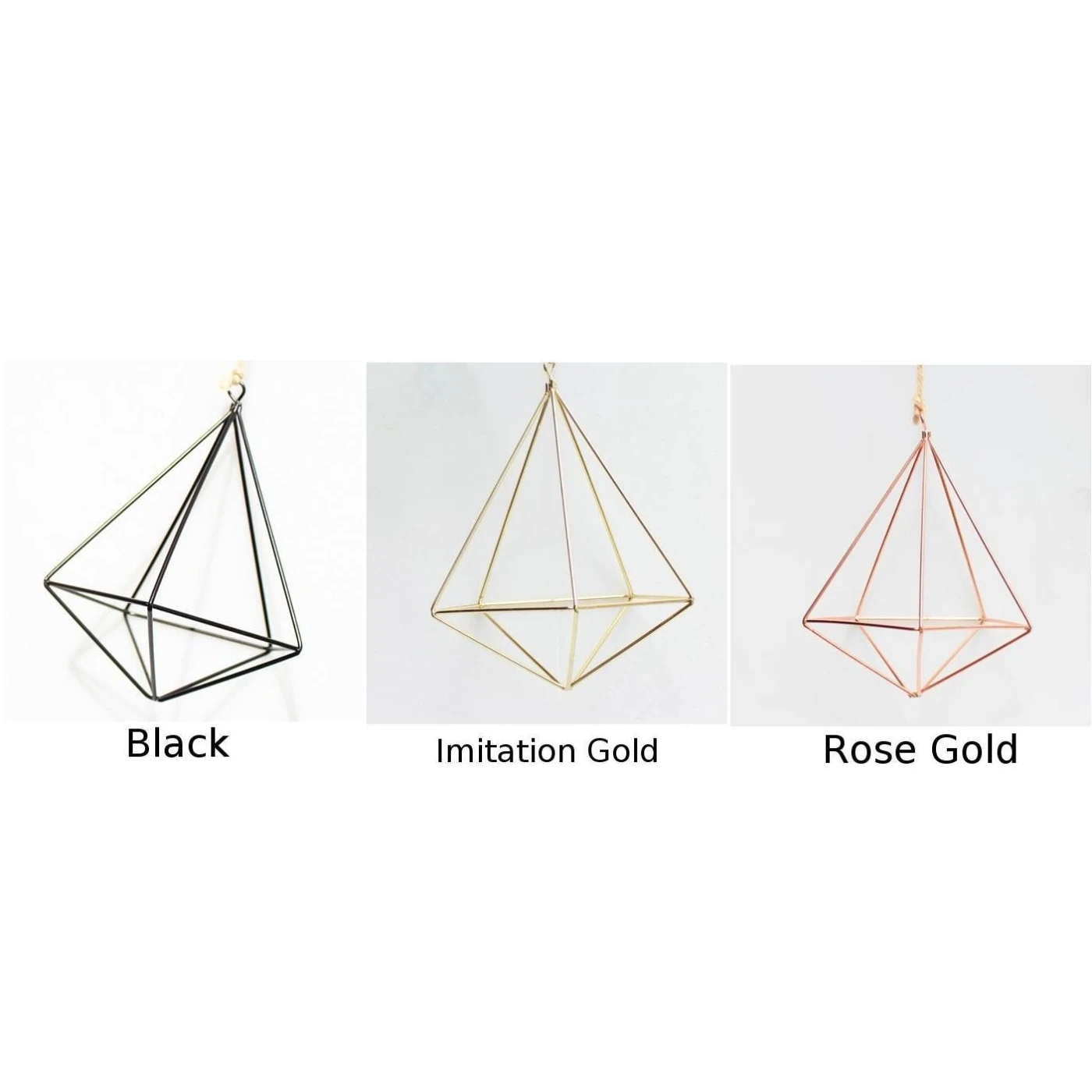 Подвесная металлическая вешалка для цветов корзина с геометрическим узором