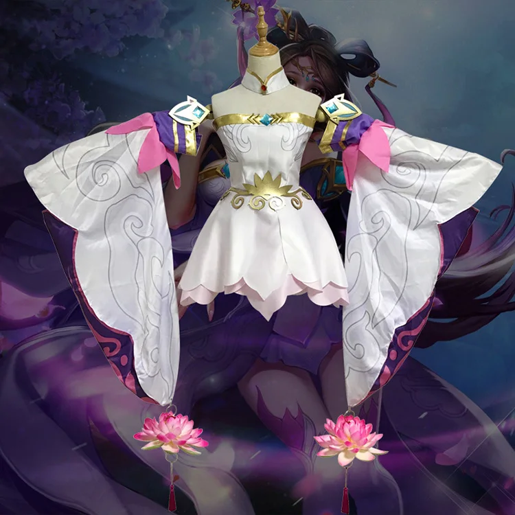 Glory of King Diaochan Красивое фиолетовое розовое платье костюм феи ханьфу косплей