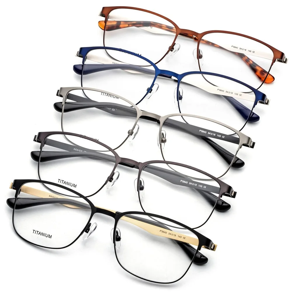 

ELECCION Titanium Alloy Eye Glasses Frames for Men Prescription Eyeglass 2019 Myopia Optical Frame male Italy Screwles Eyewewar
