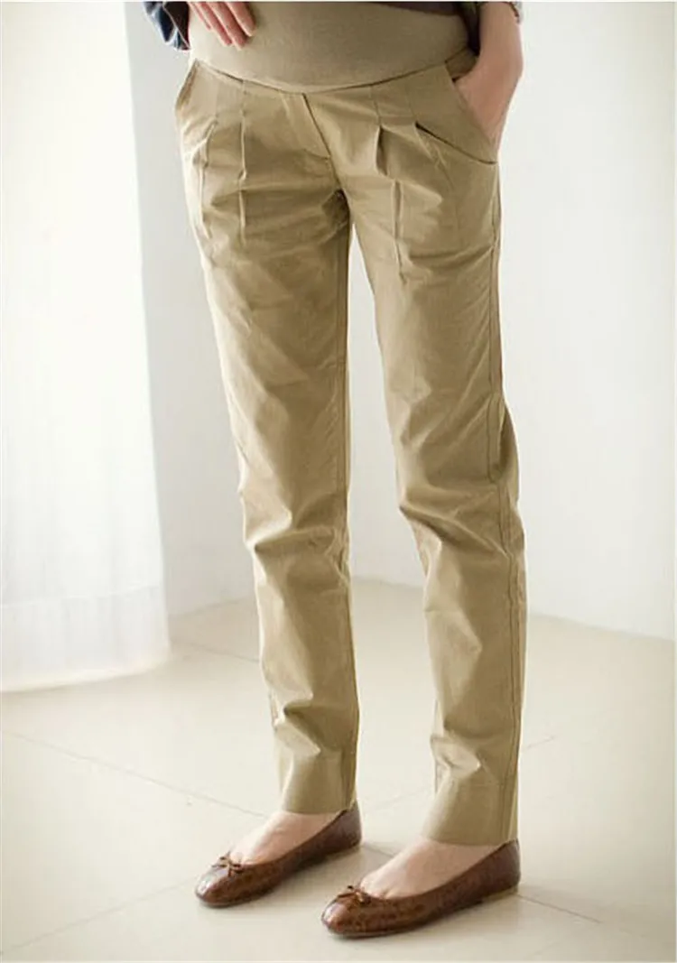 New maternity Korean / pencil pants care of pregnant women belly slacks trousers career plus thick velvet h8007|pants floral|pants bigpant waterproof