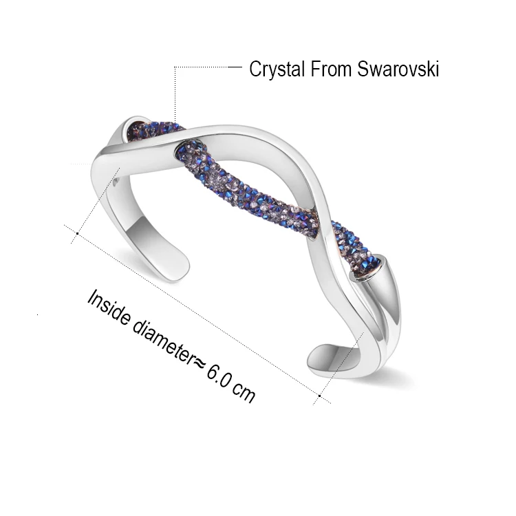 Бренд malanda 2018 Новая мода Кристалл от Swarovski сетки Браслеты для женщин Роскошные