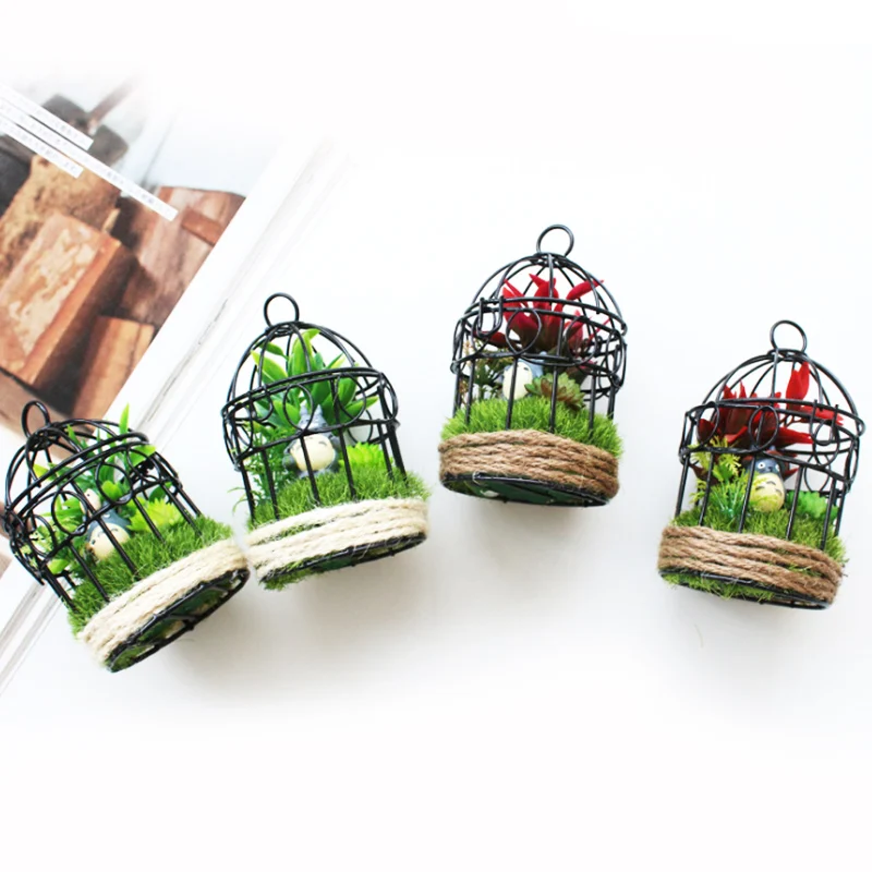 Микро пейзаж мебель клетка для птиц три размера легко носить с собой Спальня