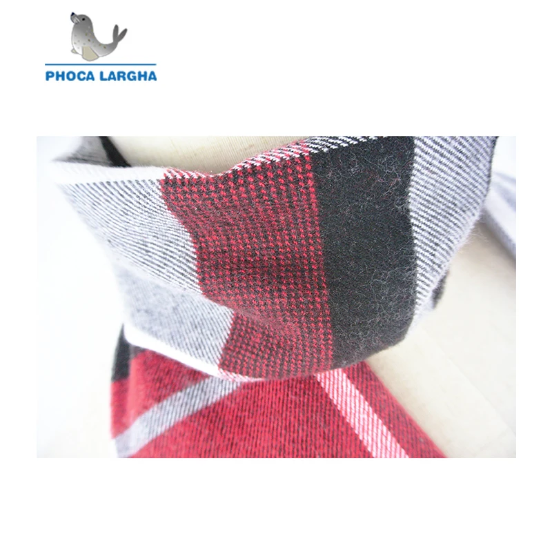 2018 Новый Бизнес кашемировый шарф Для мужчин Роскошные в клетку и полоску кашемир