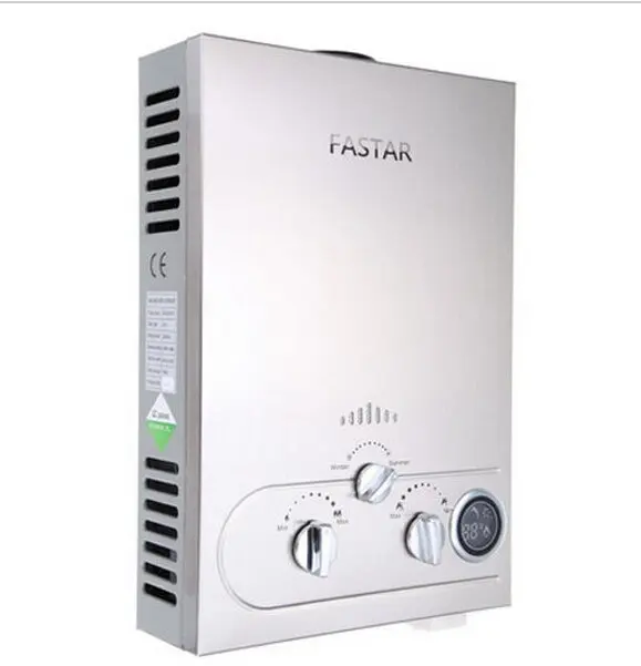 Водонагреватель газовый безрезервуарный 8 л 12 с ЖК дисплеем Ce 100%|gas hot water heater|gas