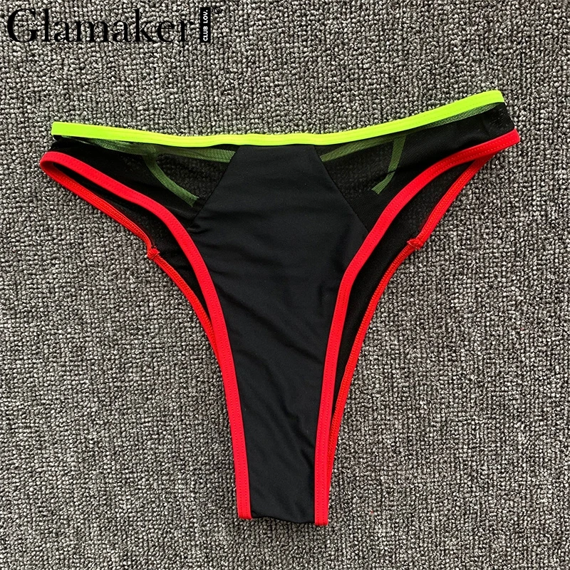 Glamaker неоновое черное бикини микро треугольные бразильские пикантные купальники женские летние купальники боди Женский купальный костюм бикини