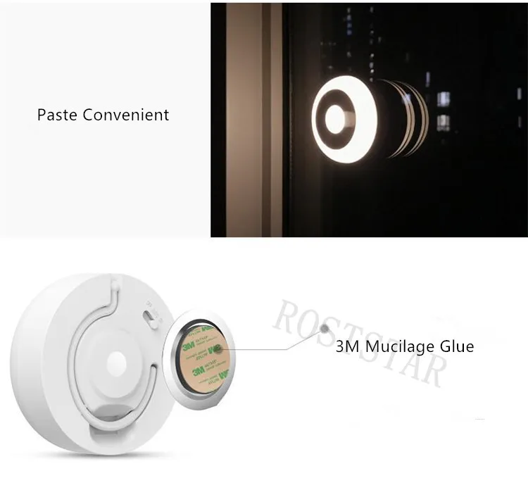 ROSTSTAR LED Light USB Powered Human Sensor LED Night Light Photosensitive and Infrared Small LED Night Lamp For Smart Home