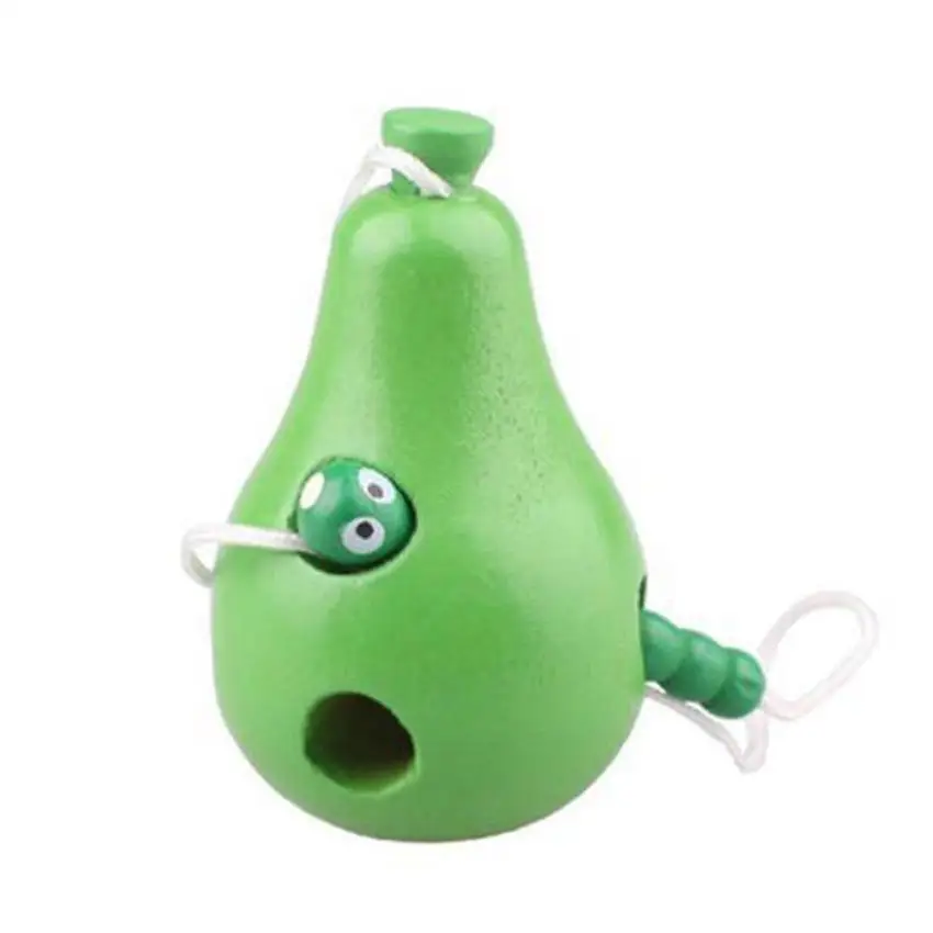 Shaunyging#4014 фруктовая форма интеллект шнуровка игра Монтессори резьбы детская деревянная игрушка хороший