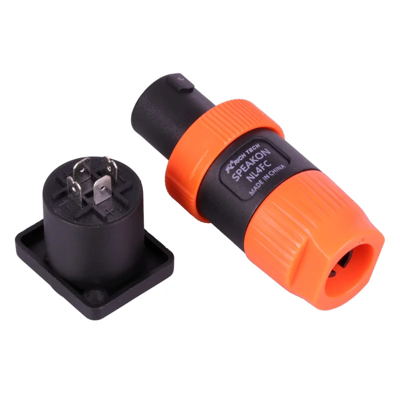 2 шт. Динамик 4Pin Plug кабельные разъемы 4 полюсный штекер аудио вилка + Powercon Pin