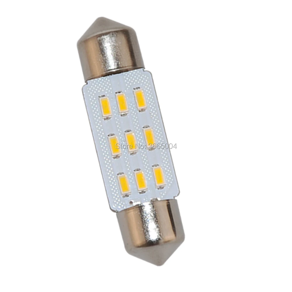 10 шт. белый/теплый белый 36 мм/39 мм/42 мм 9/12SMD 3014 купольный фестон светодиодный