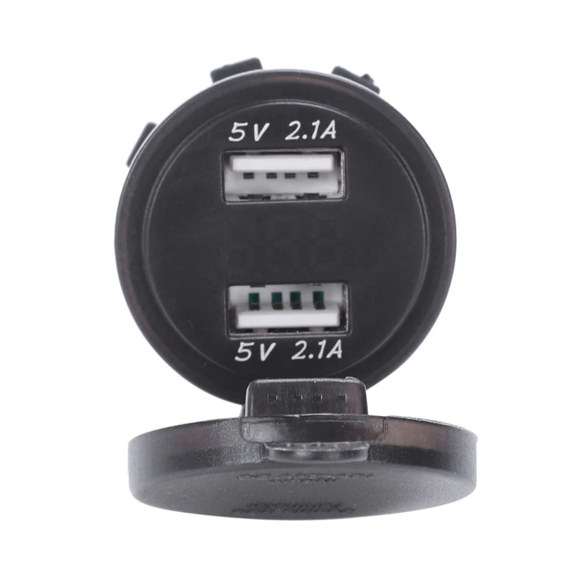 12 V/24 V быстрой зарядки 4.2A розетка для автомобильного прикуривателя с двумя usb-портами Зарядное устройство светодиодный вольтметр