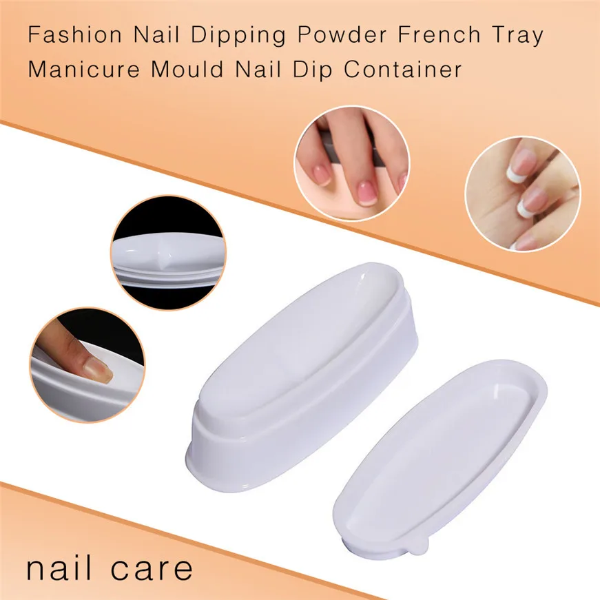 Модный маникюрный порошок для окунания френч лоток фотолампа ногтей|powder manicure|nail
