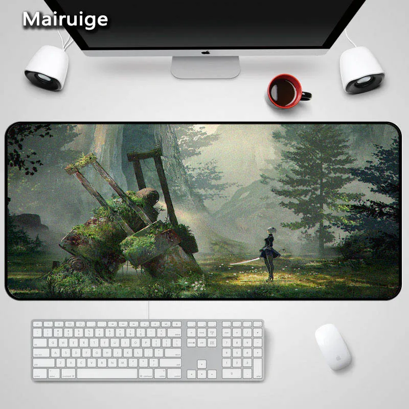 Mairuige большой размер XL NieR: Automata 2B игровой коврик для мыши для девочек Клавиатура для ноутбука игровой коврик Домашний s Pad 400X900X3 мм замок край - Цвет: 400X900X3MM