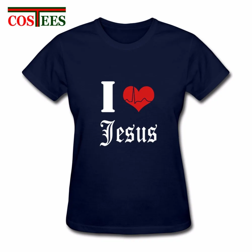 Женская футболка с надписью I Love JESUS Camisa LOVE Jesus для девочек|Футболки| |