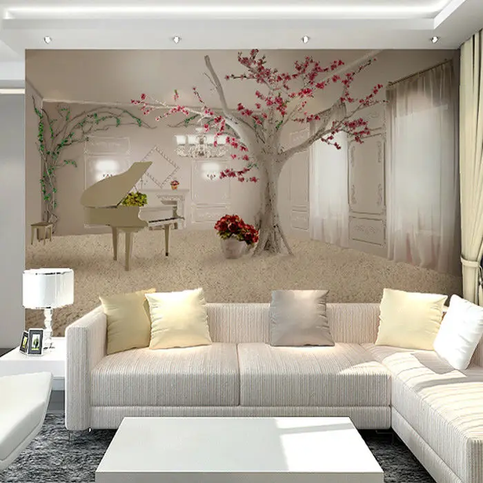 

[Self-Adhesive] 3D Piano Tree Musical Instrument 212 Wall Paper mural Wall Print Decal Wall Murals