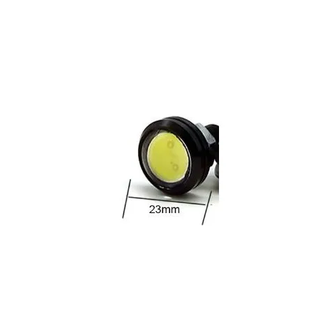 Dia 23mm Black case 1 шт. дневные ходовые огни Источник заднего хода парковочная сигнальная лампа водонепроницаемый 18-23 мм черный/серебристый светодиод Eagle Eye DI - Цвет: Dia 23mm Black case