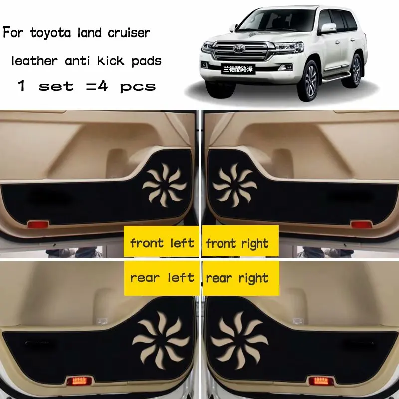 4 шт. Кожаный Автомобильный Стайлинг анти ударный коврик дренажный дверной
