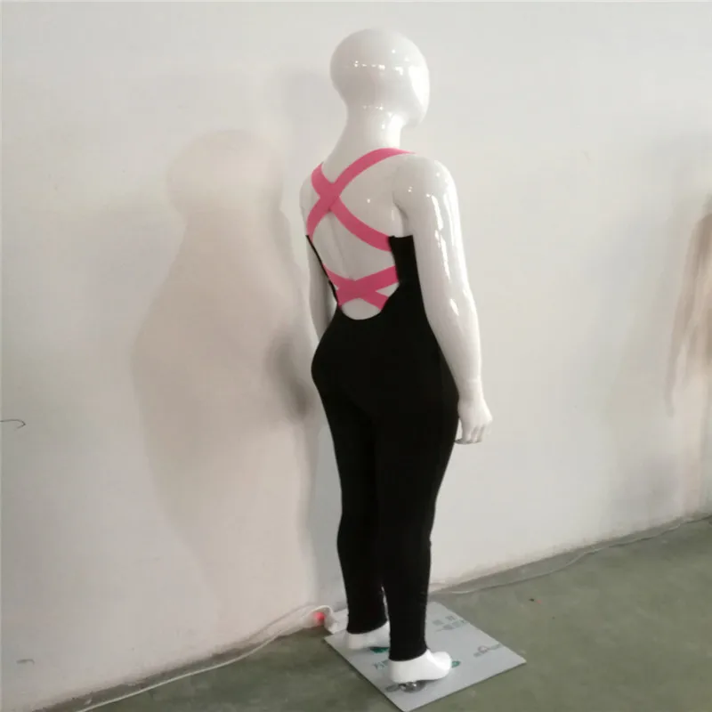 Женский спортивный костюм облегающий боди с открытой спиной для занятий йогой