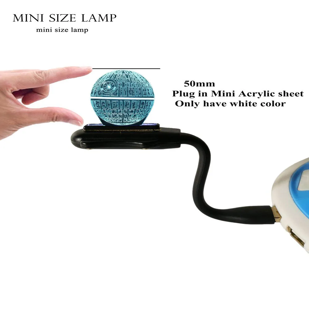 USB MINI Lamp Звездные войны, Звезда смерти DS-1 платформа конечное оружие 3D СВЕТОДИОДНЫЙ многоцветный настольная лампа Подростковая комната ночной Светильник детские игрушки Праздничные подарки - Испускаемый цвет: USB MINI Lamp