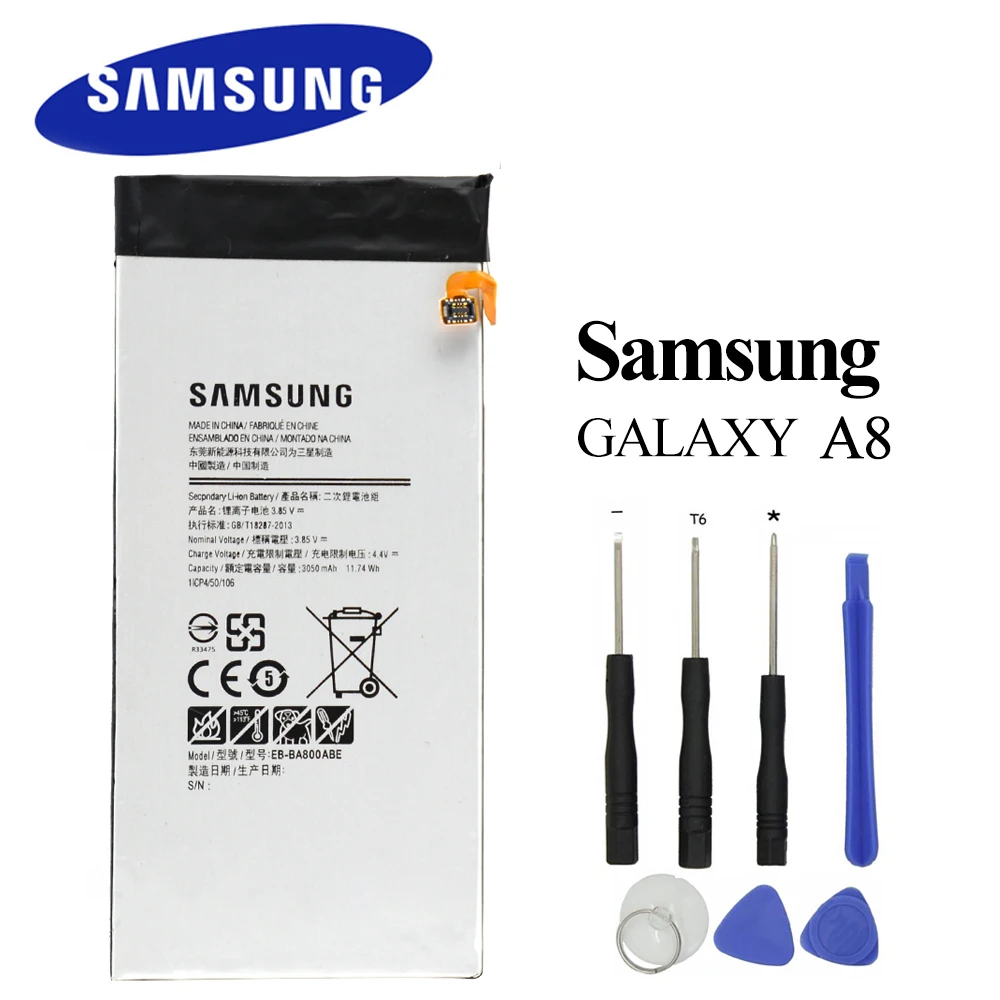 

Оригинальная фотобатарея для Samsung Galaxy A8 A8000 A800F A800S A800Y 3050 мАч 3,85 В, высокое качество Akku