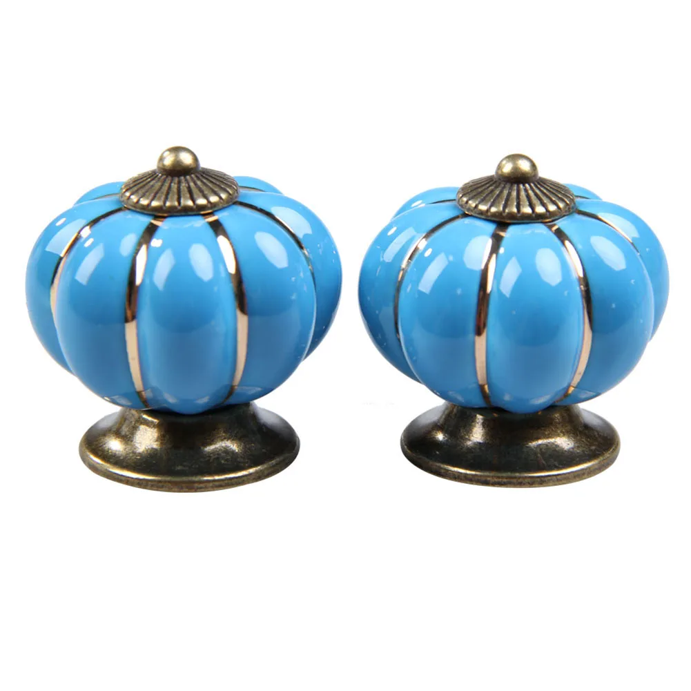 Новый 2 шт./компл. Тыква дверь тянуть ручка шкаф ящик керамические ручки SF66|Ручки