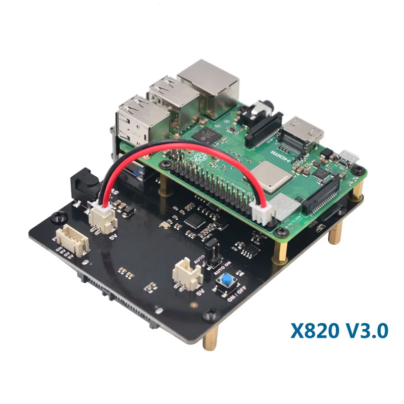 Raspberry Pi 3 Model B + SATA HDD/SSD Плата расширения X820 USB 0 совместимая с 2 5 дюймовым