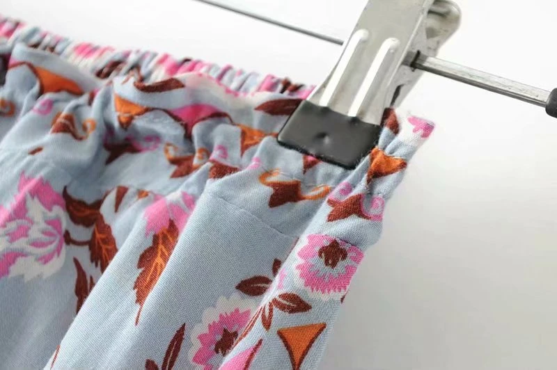 Boho chic women summer Hippie beach skirt Mesh stitching cute floral printed Bohemian long maxi skirt female oversize