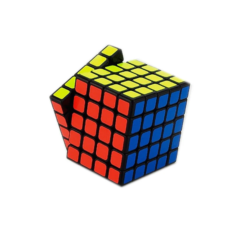 YJ Yuchuang Cube 5x5x5 Cubo Magico магические кубики 5x5 головоломка скорость 5*5 Stickerless кубический антистресс 5 на 5 детские игрушки кубик рубика - Цвет: Black