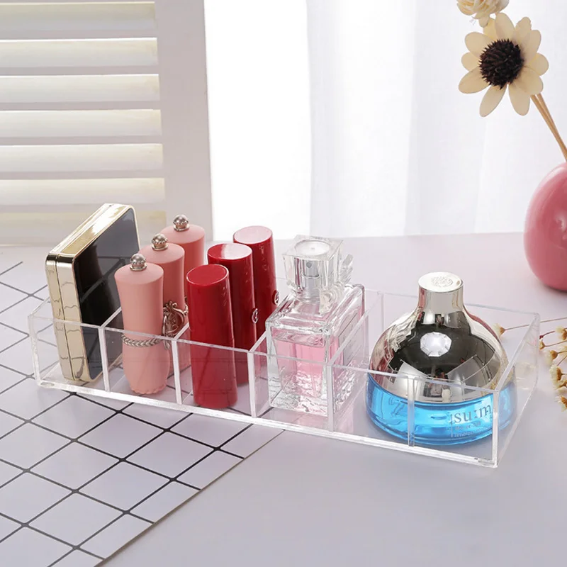 Акриловая 6 битная губная помада Настольная коробка для хранения ювелирных