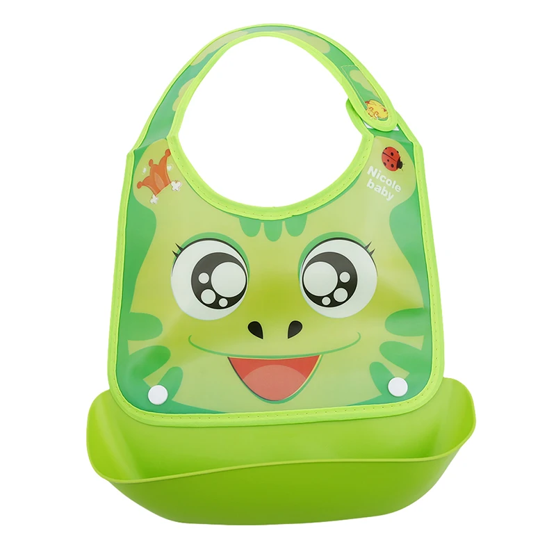 Silicone Baby Bandana Bibs Lovely Animals Meals Pocket Bib Waterproof Feeding Newborn Infant Food Baberos Bebes | Детская одежда и