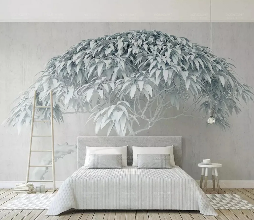 

[Self-Adhesive] 3D Umbrella Tree Leaves 2 Wall Paper mural Wall Print Decal Wall Murals