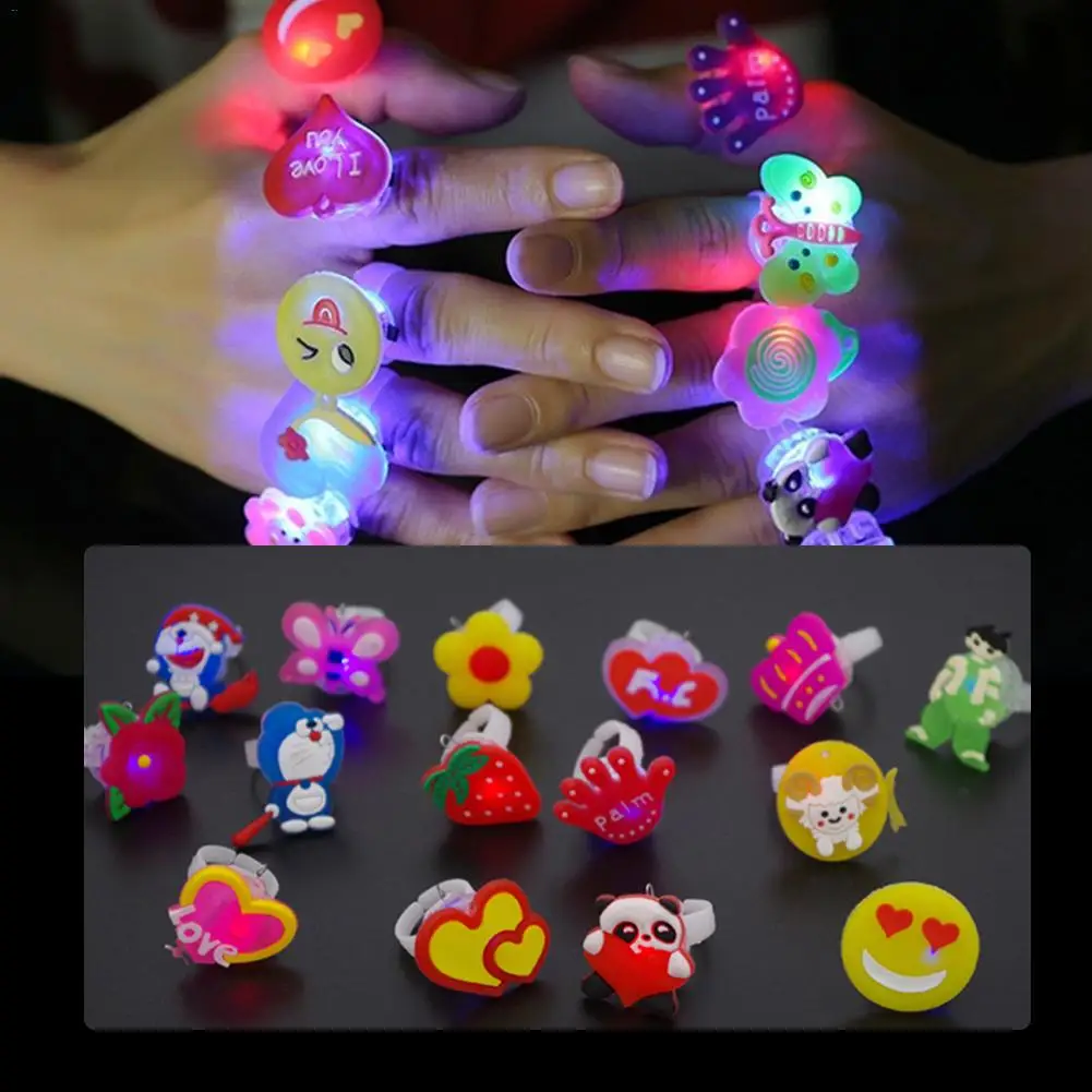 50 шт. Детские светящисветодиодный кольца со светодиодной подсветильник