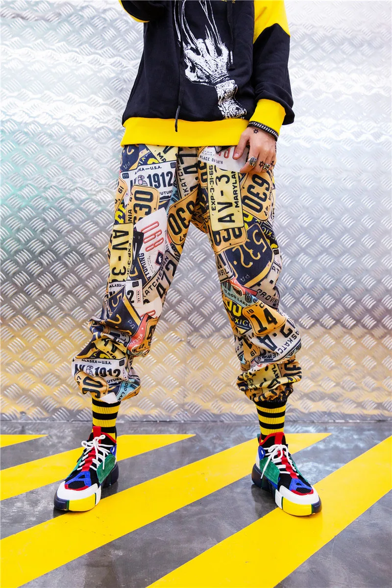 Baggy Mens Sweatpants Full Printed Swag korean street style harajuku Hip Hop Pants Men harem Jogger Fashion Trousers Men