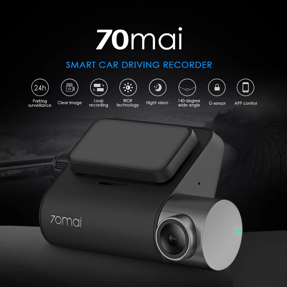 70mai Dash Cam Pro Русская версия Smart WiFi Автомобильный видеорегистратор HD 1944P камера