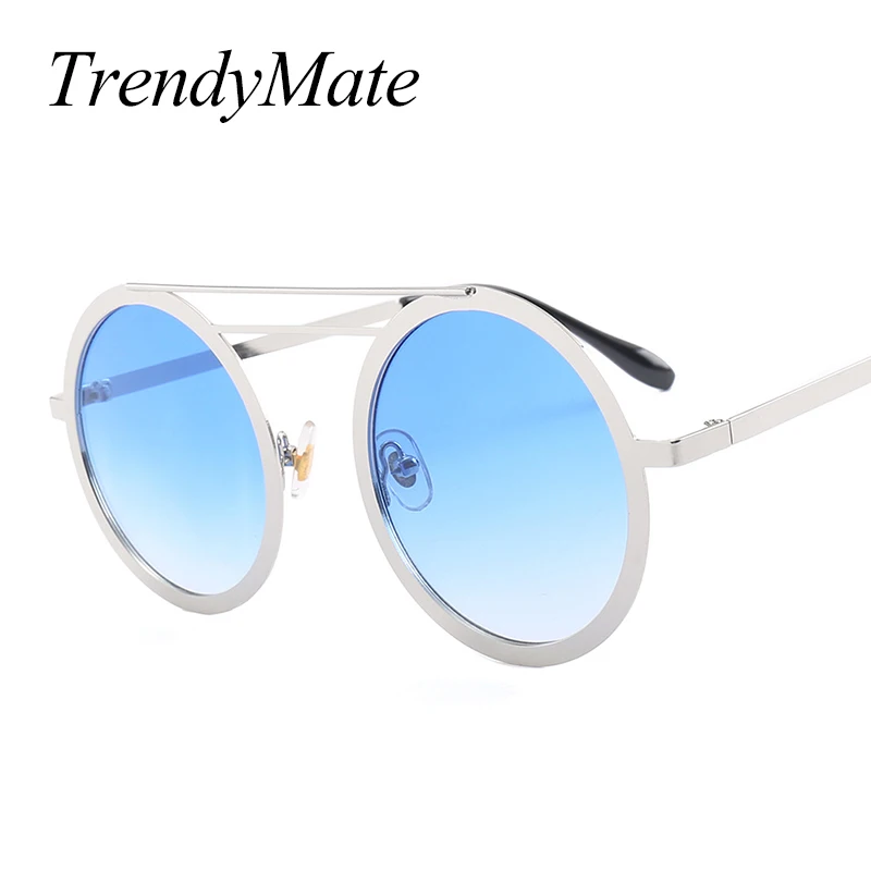 Круглые металлические солнцезащитные очки TrendyMate 2018 модные мужские и женские в