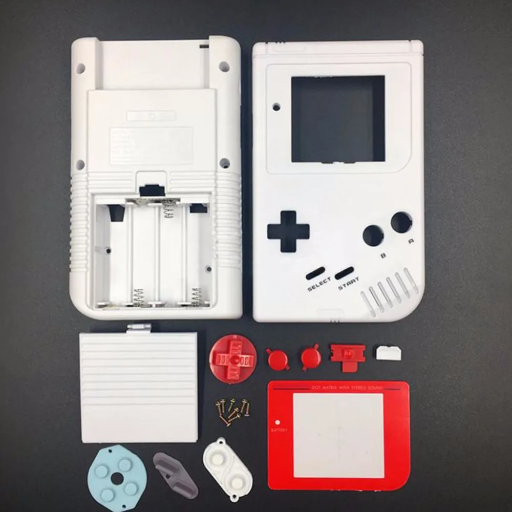 Замена красный + белый корпус Корпуса части пластины для nintendo приставка Gameboy GB |