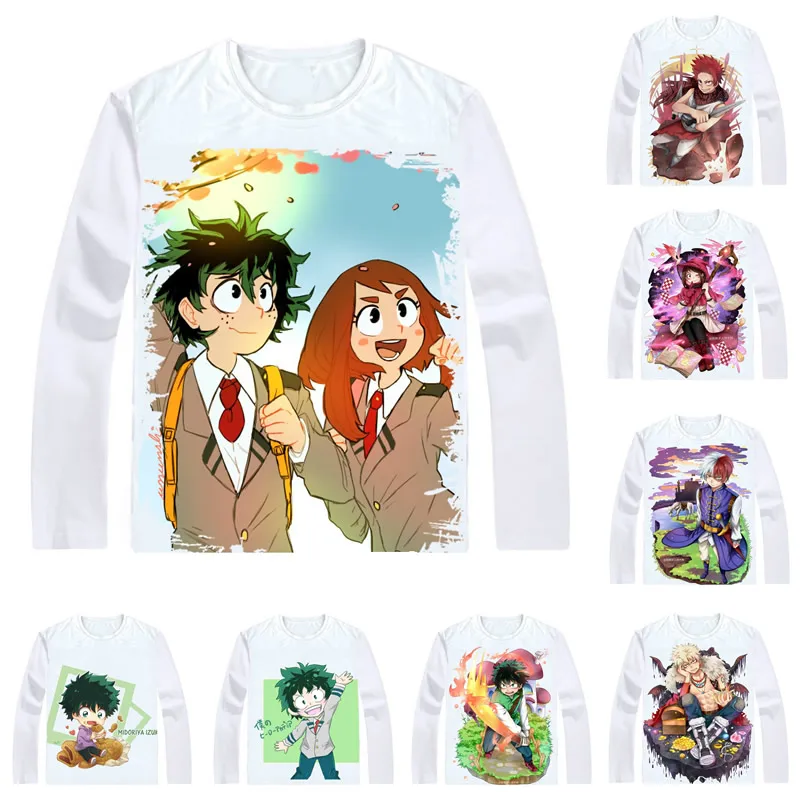 Футболка Coolprint с аниме Моя геройская Академия 3 футболки в разных стилях длинным